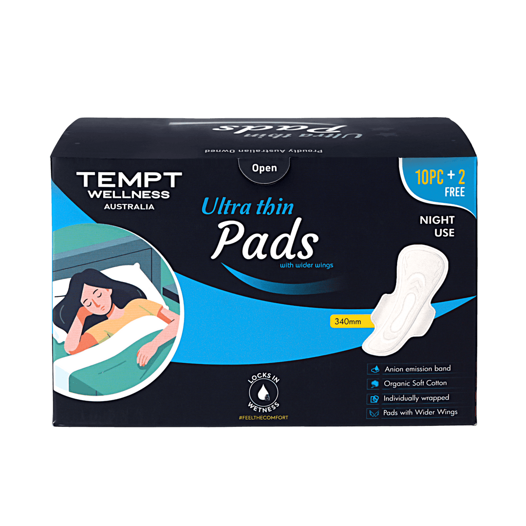 Tempt Wellness Ultra Thin Pads – Night Use