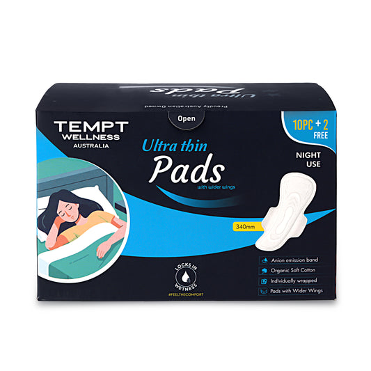 Tempt Wellness Ultra Thin Pads – Night Use