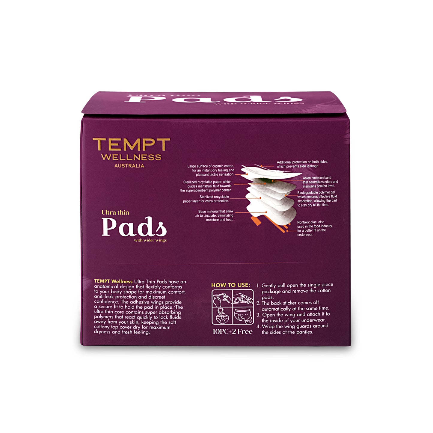 Tempt Wellness Ultra Thin Pads - Day Use